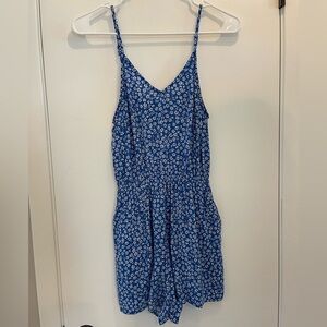 Divided XS Blue Floral Romper